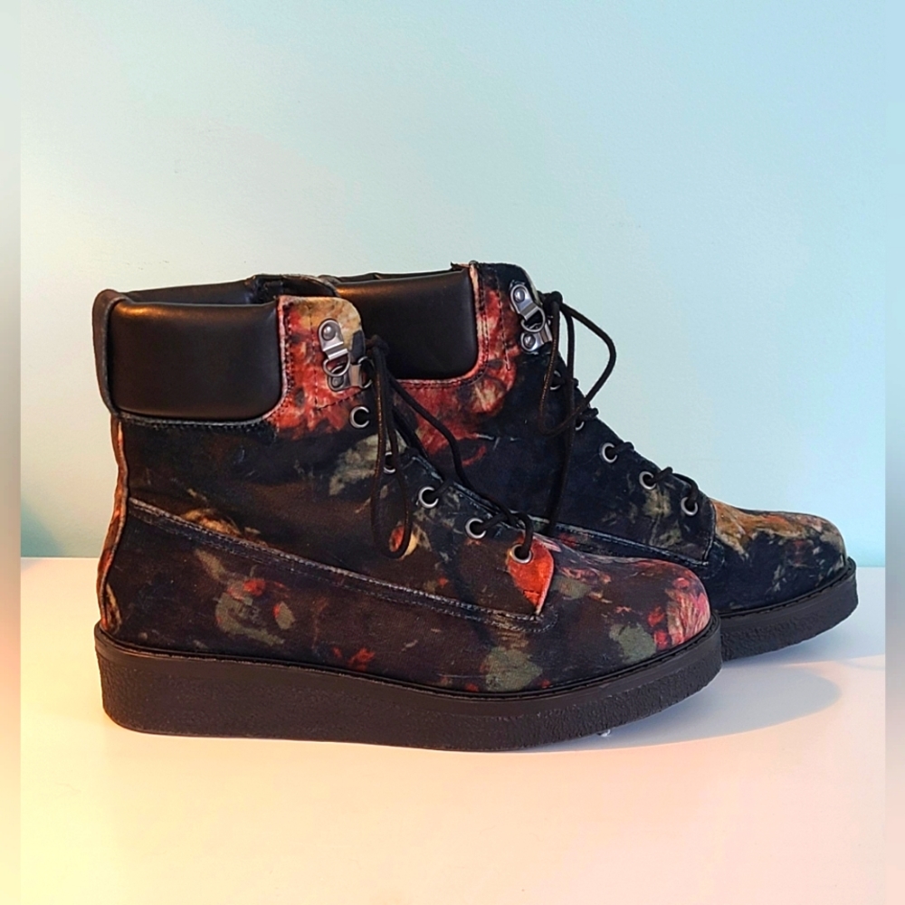 πHP!π Floral velvet boots size 8 - Picture 4 of 7